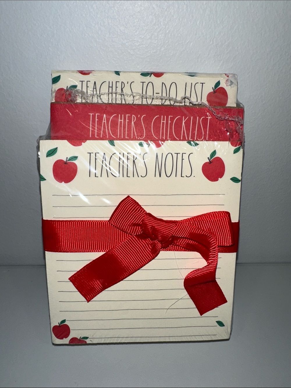 RAE DUNN. Stack of 3 lined Notepads TEACHER’S NOTES CHECKLIST TO-DO-LIST